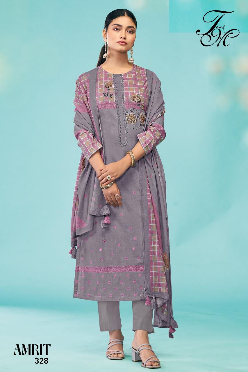 T&M Amrit catalog salwar kameez fabric wholesale