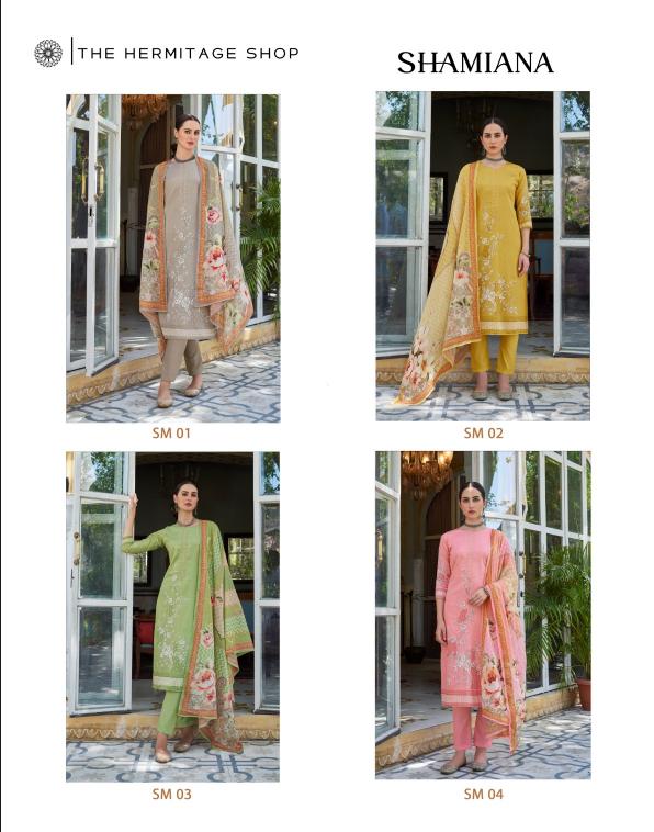 The Hermitage Shop Shamiana Catalog dress material wholesale jetpur gujarat