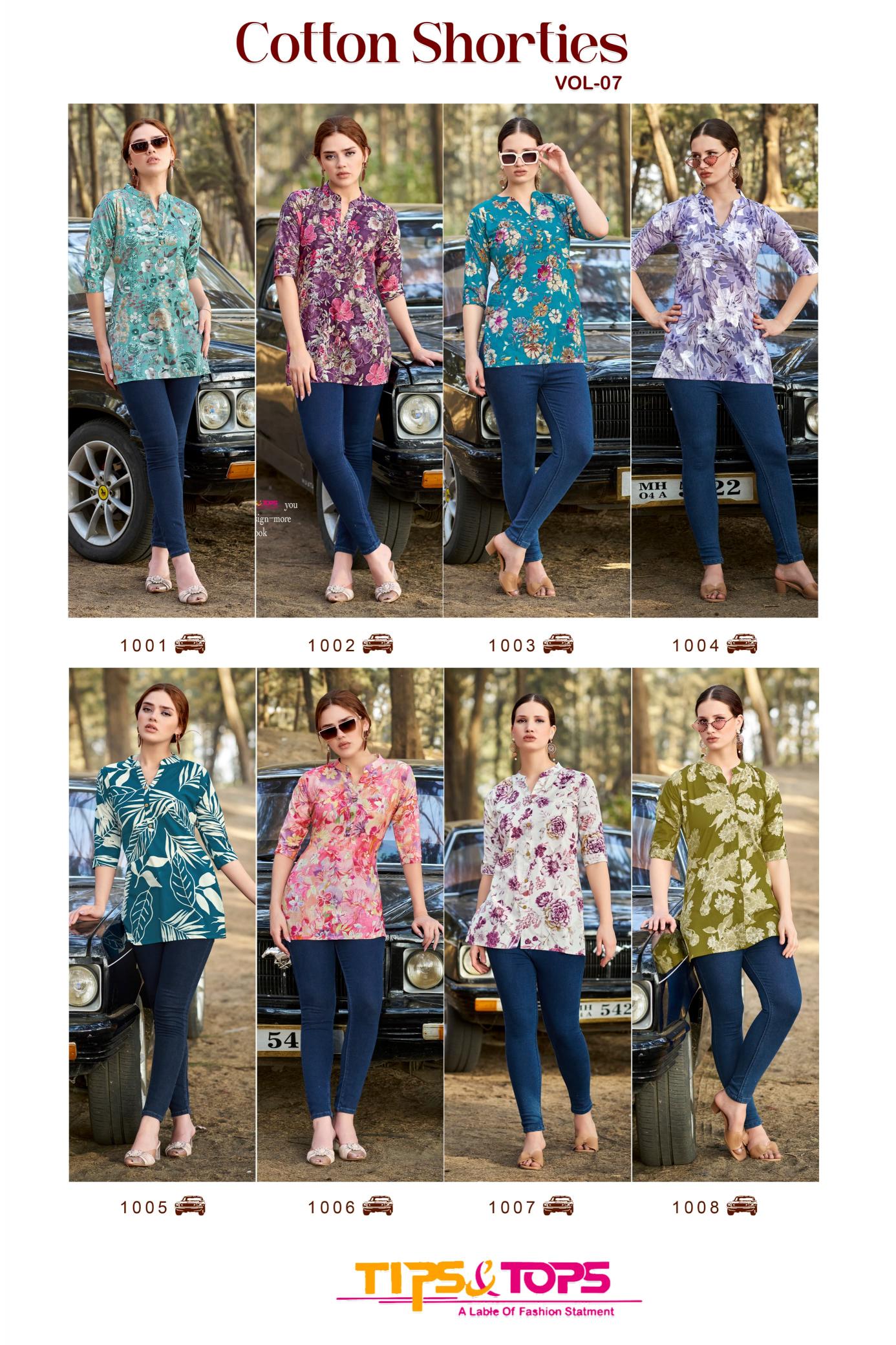 Tips & Tops Cotton Shorties Vol 7 Catalog short kurtis for skirts online india
