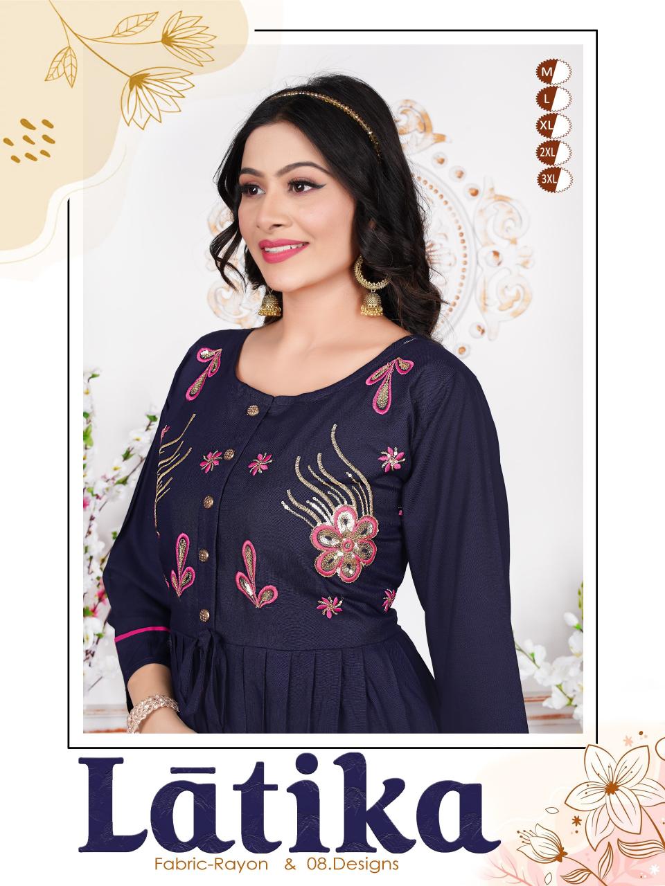 Trendy Latika catalog sales agent in india for ladies kurti