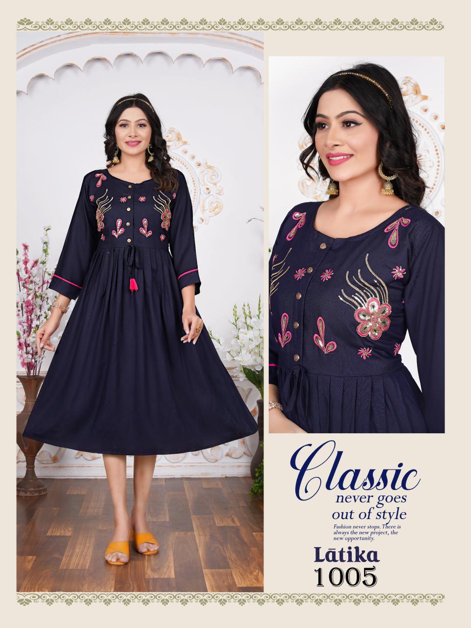 Trendy Latika catalog sales agent in india for ladies kurti