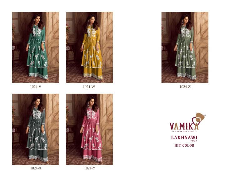 Vamika Lakhnavi Vol 4 Hit Color (D.NO.1024V To 1024Z) catalog best kurti designer in india