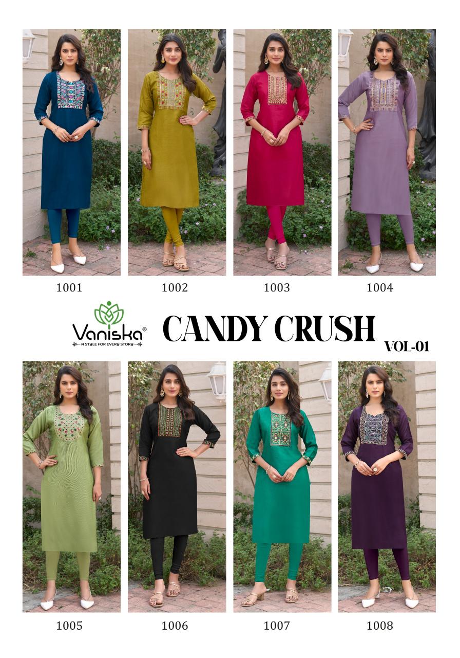 Vaniska Candy Crush Vol 1 Catalog Vichitra shimmer kurti online india
