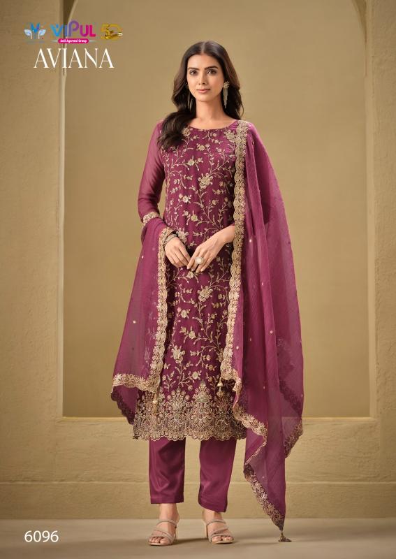 Vipul Aviana 6091 to 6096 catalog wholesale salwar suit market in delhi