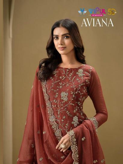 Vipul Aviana 6091 to 6096 catalog wholesale salwar suit market in delhi