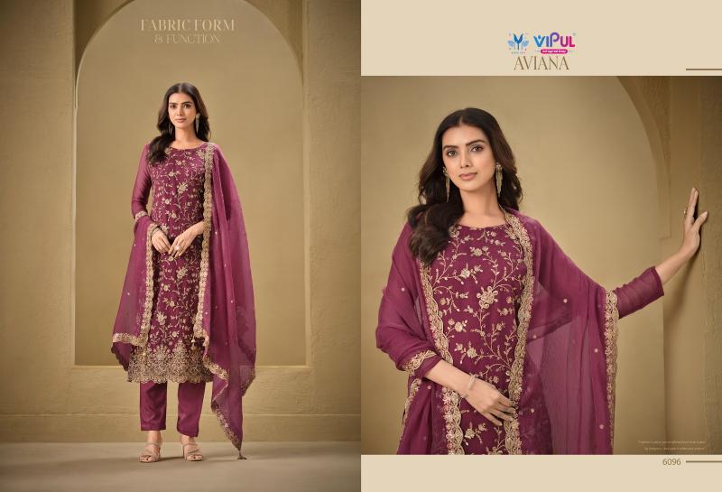 Vipul Aviana 6091 to 6096 catalog wholesale salwar suit market in delhi