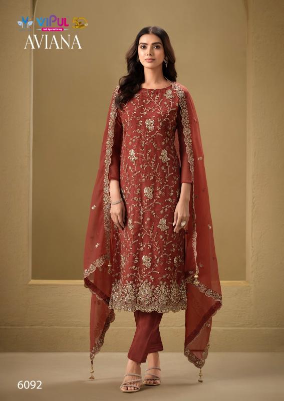 Vipul Aviana 6091 to 6096 catalog wholesale salwar suit market in delhi