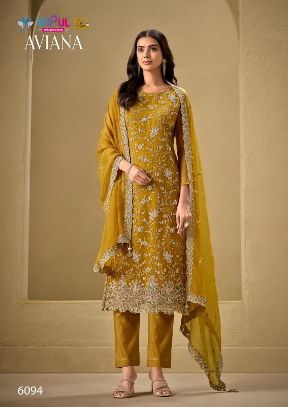 Vipul Aviana 6091 to 6096 catalog wholesale salwar suit market in delhi