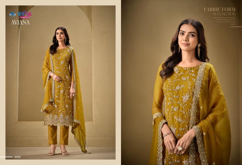 Vipul Aviana 6091 to 6096 catalog wholesale salwar suit market in delhi