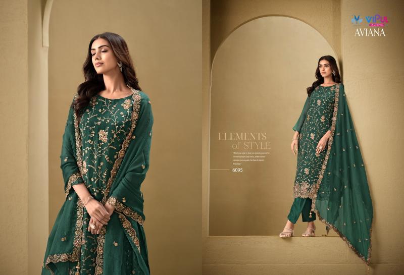 Vipul Aviana 6091 to 6096 catalog wholesale salwar suit market in delhi
