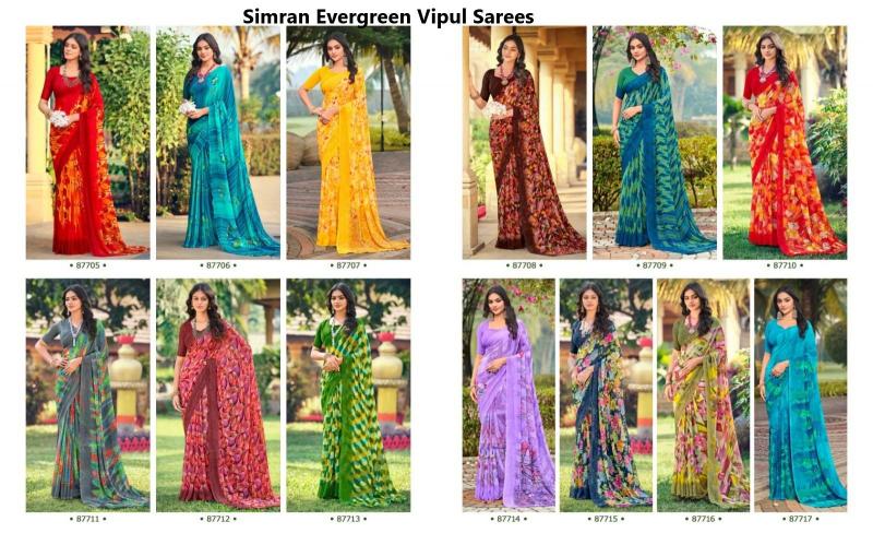 Vipul Simran Evergreen catalog buy casual sarees online india