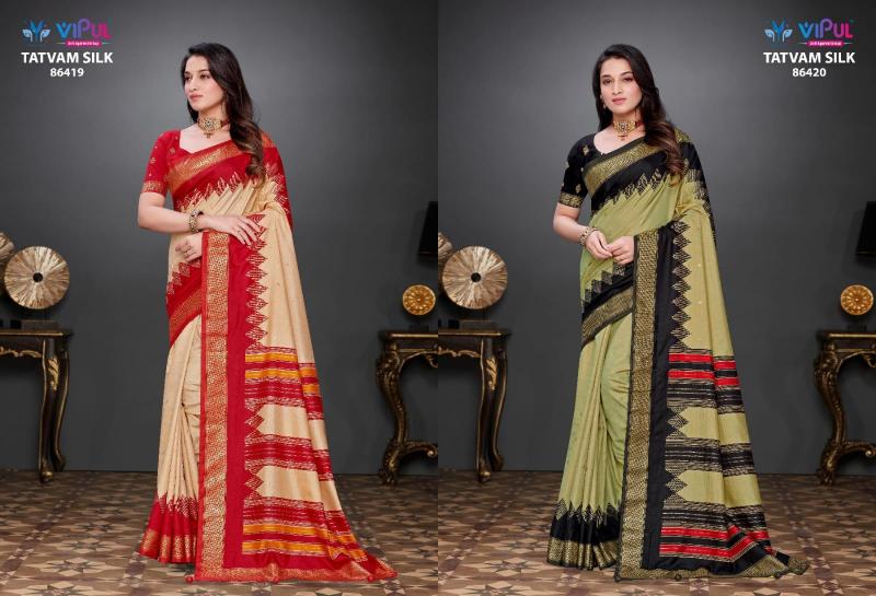 Vipul Tatvam Silk catalog pure silk sarees online sale india 