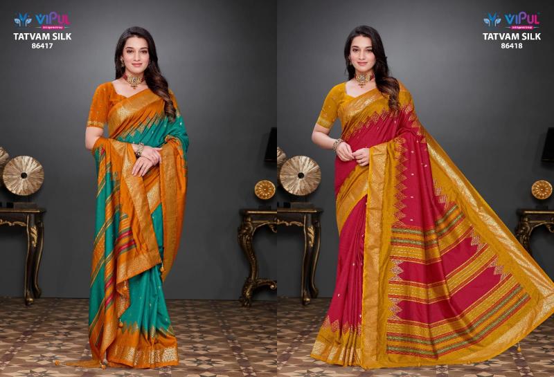 Vipul Tatvam Silk catalog pure silk sarees online sale india 