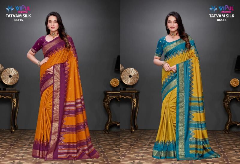 Vipul Tatvam Silk catalog pure silk sarees online sale india 