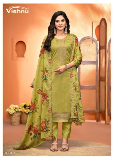 Vishnu Naseeb Vol 3 Catalog Rangoli silk dress material wholesalers