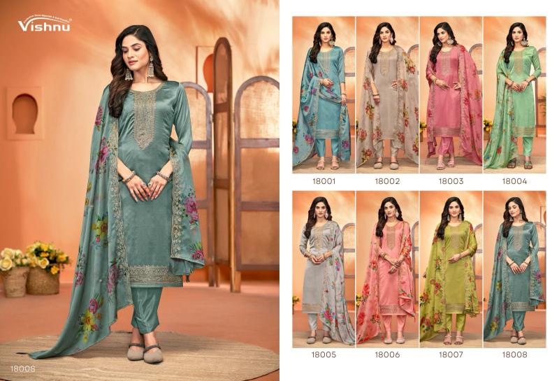 Vishnu Naseeb Vol 3 Catalog Rangoli silk dress material wholesalers