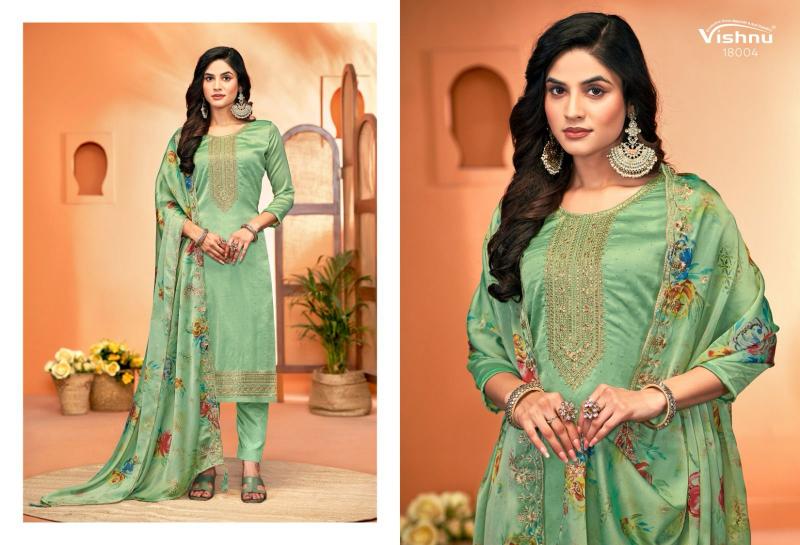 Vishnu Naseeb Vol 3 Catalog Rangoli silk dress material wholesalers