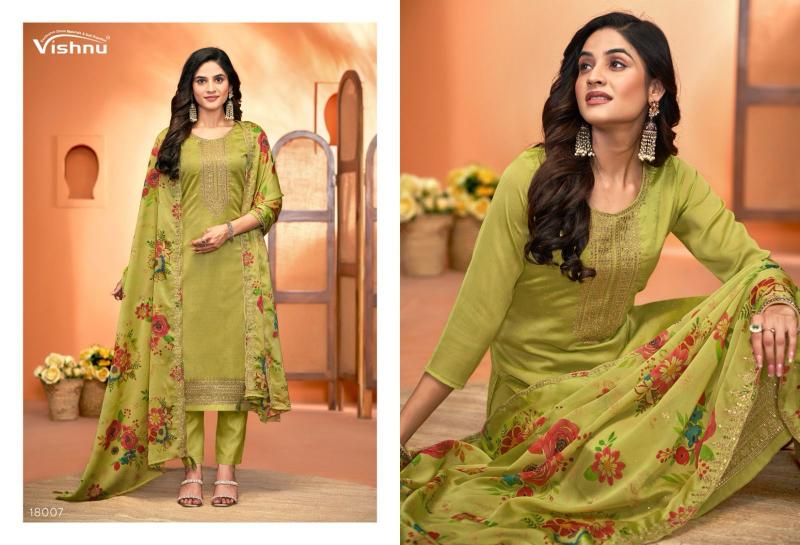 Vishnu Naseeb Vol 3 Catalog Rangoli silk dress material wholesalers
