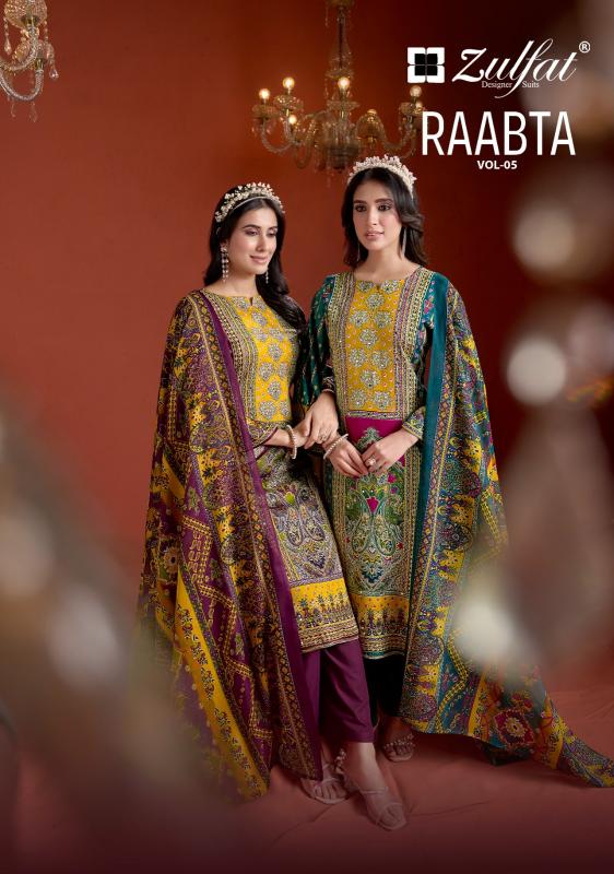 Zulfat Raabta Vol 5 Catalog wholesale marlet online for cotton dress materials