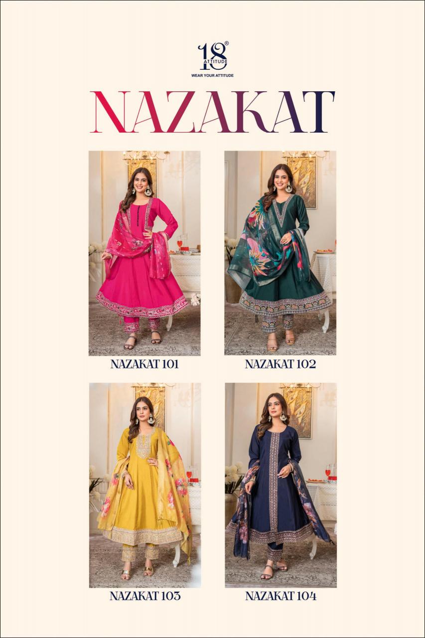 18 Attitude Nazakat Catalog buy xxl kurtis online india