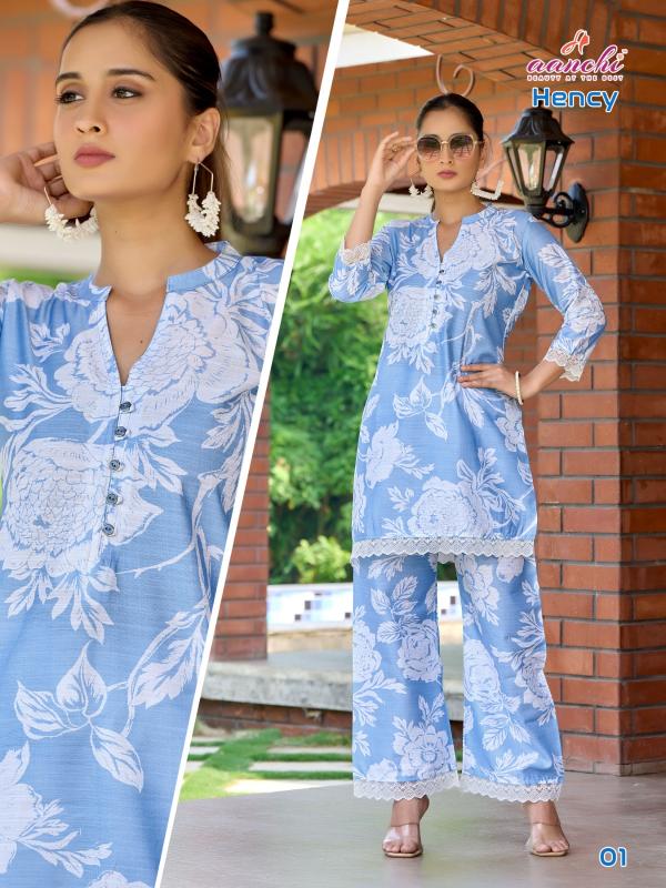 Aanchi Hency Catalog co ord set manufacturers in surat