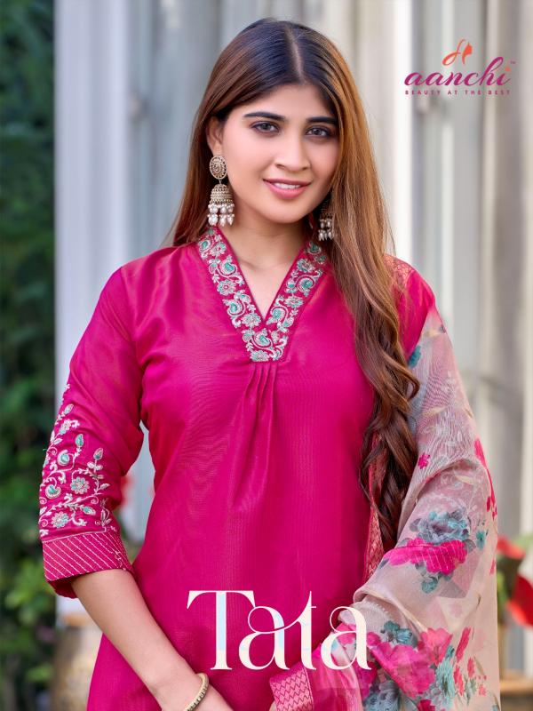 Aanchi Tata catalog highlow slit kurti trendy online india