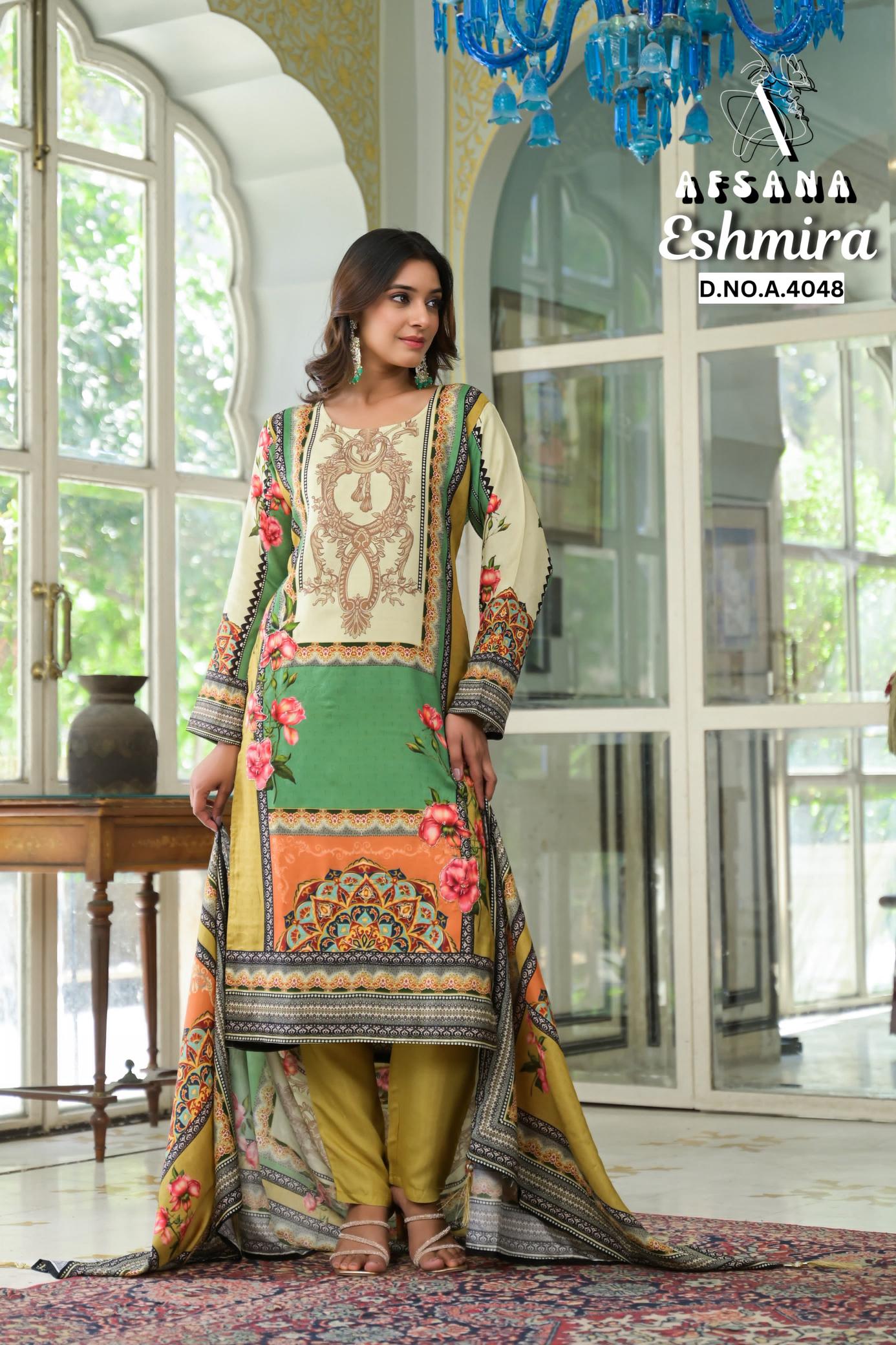 Afsana Eshmira catalog pakistani designer stitching suits 