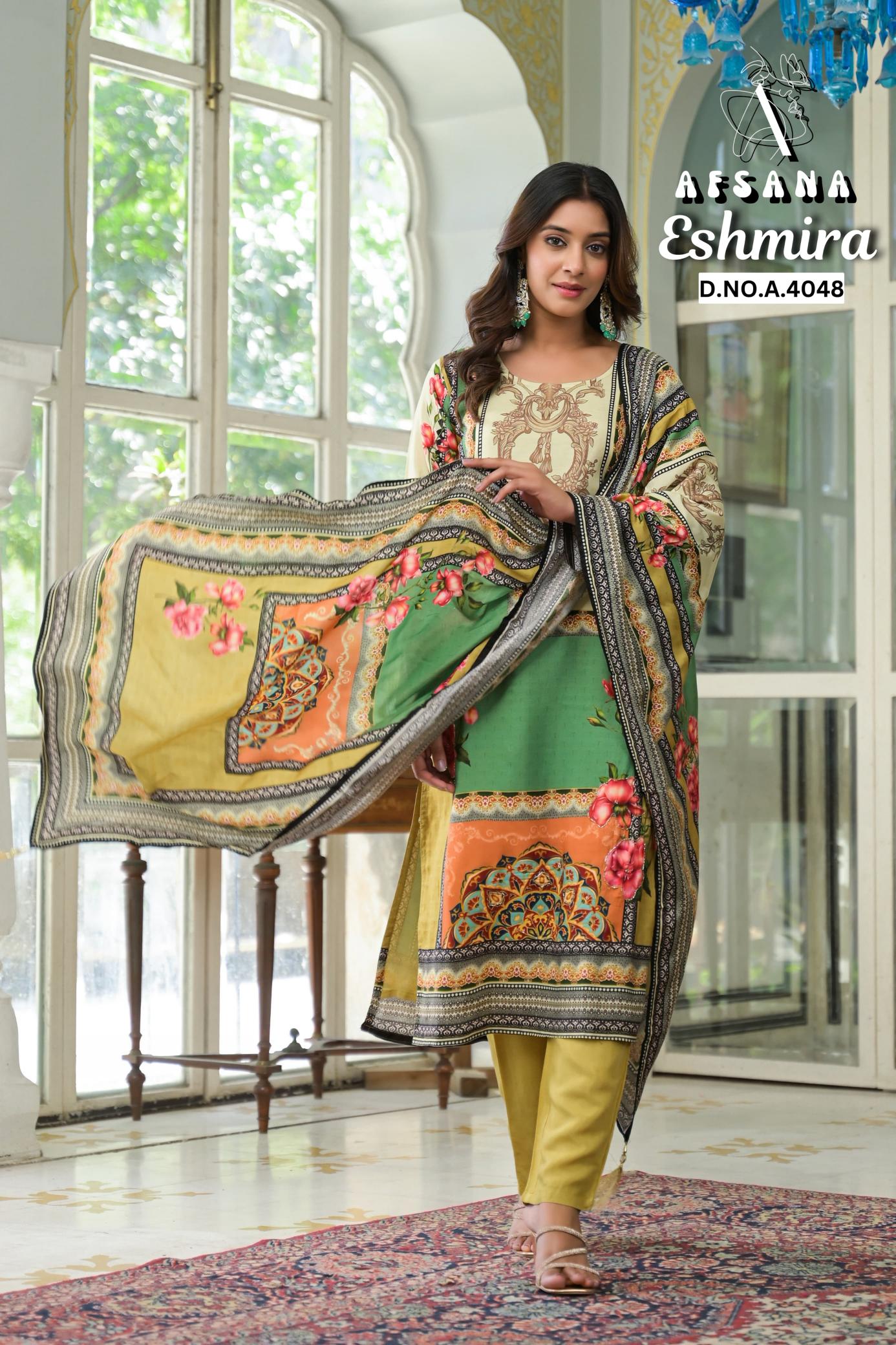 Afsana Eshmira catalog pakistani designer stitching suits 