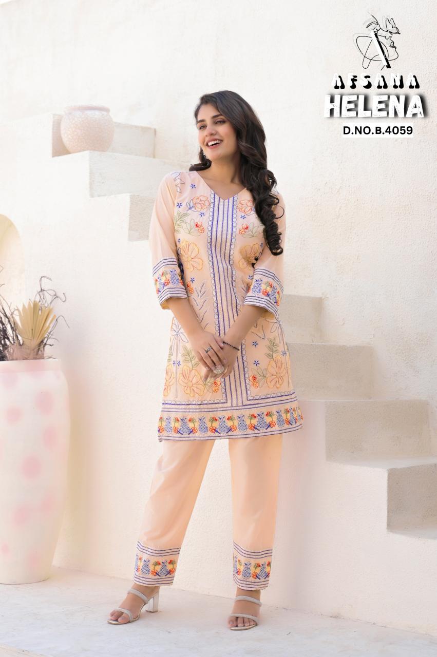 Afsana Helena catalog modest co ord set