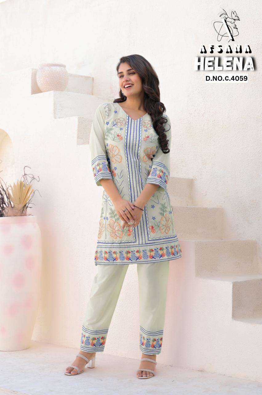 Afsana Helena catalog modest co ord set
