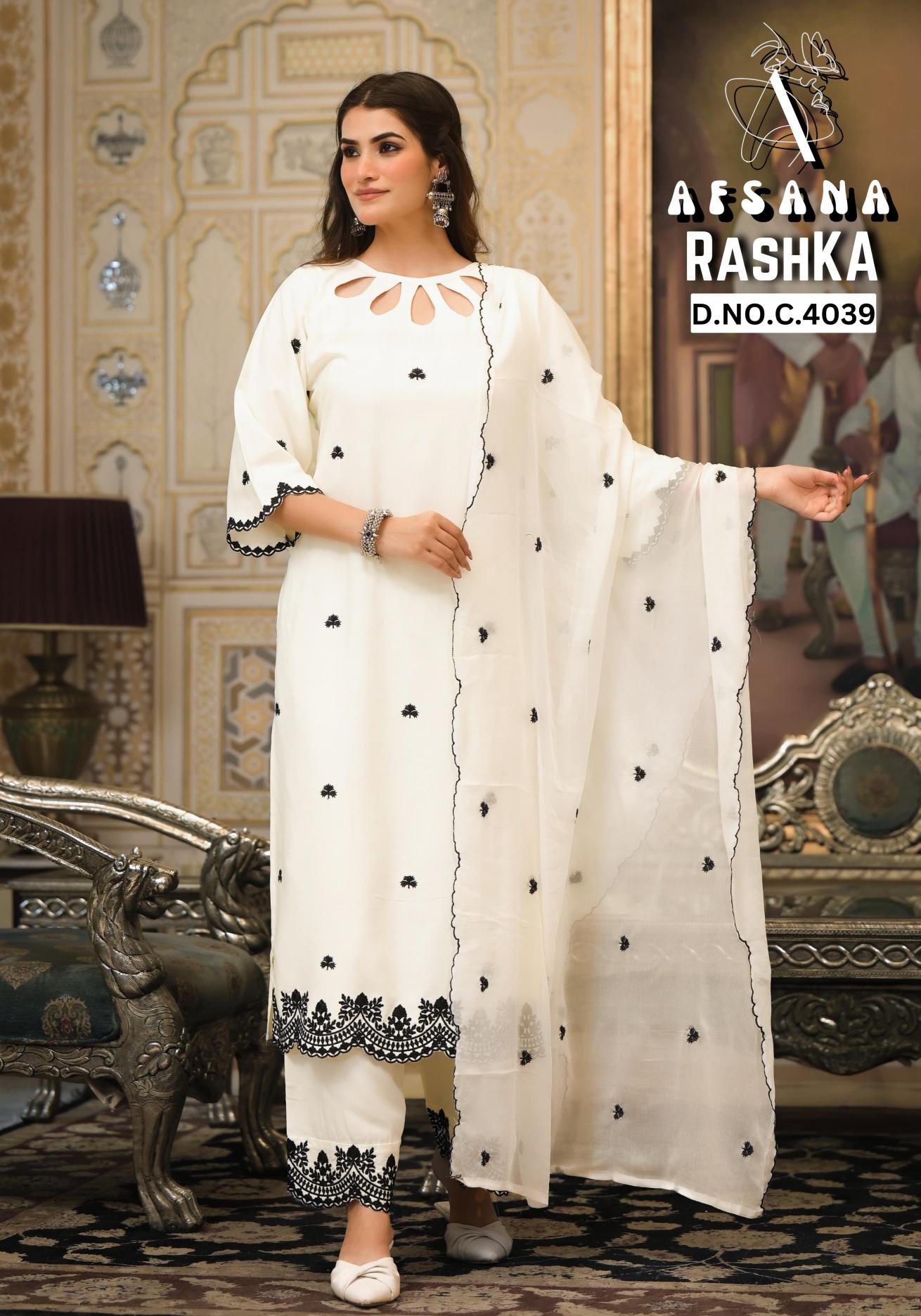 Afsana Rashka catalog readymade salwar kameez wholesale in surat