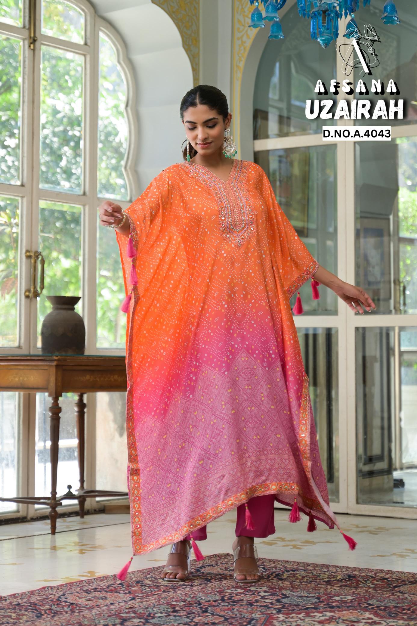 Afsana Uzairah catalog kaftan kurti online shopping india