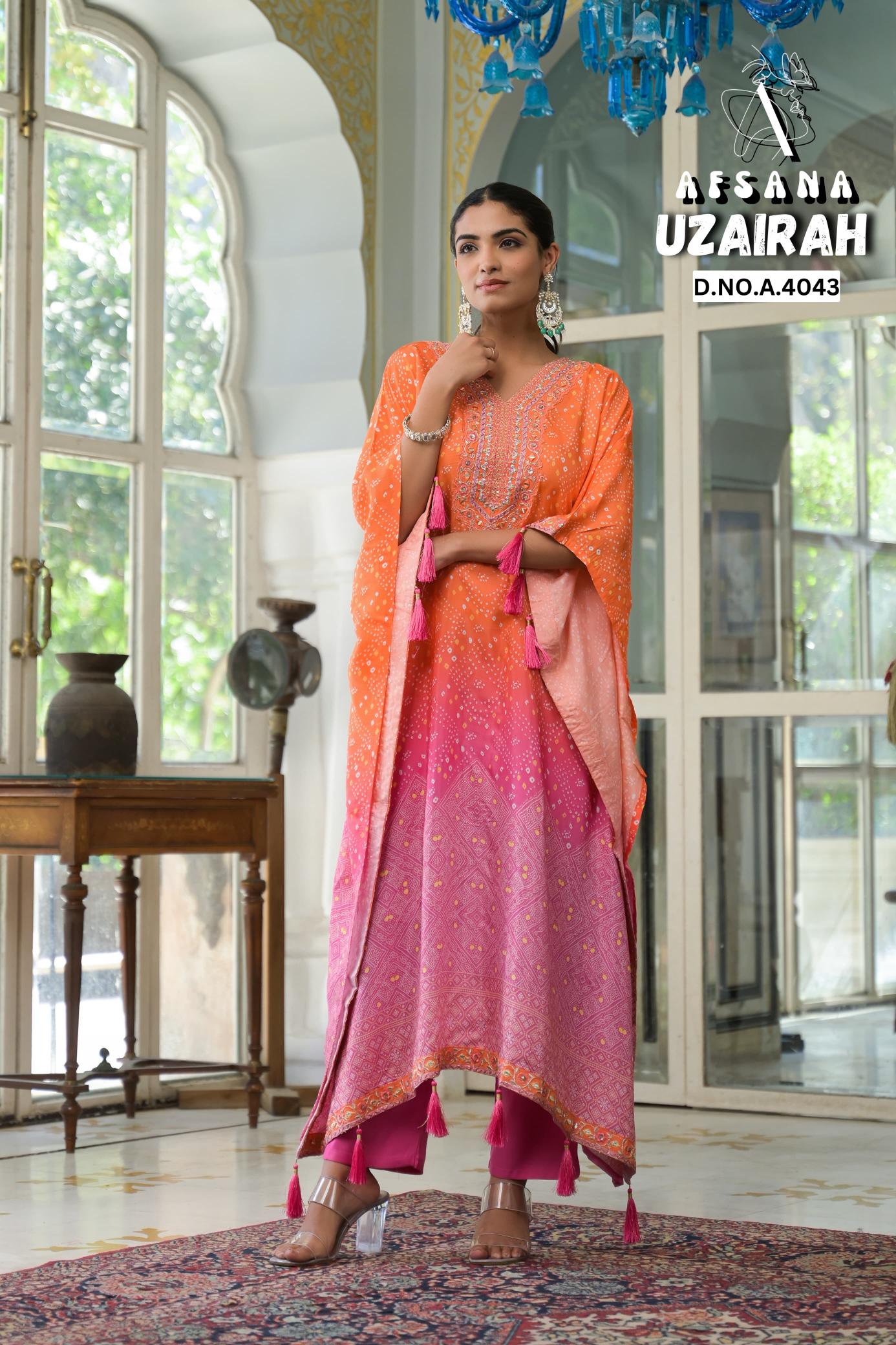 Afsana Uzairah catalog kaftan kurti online shopping india