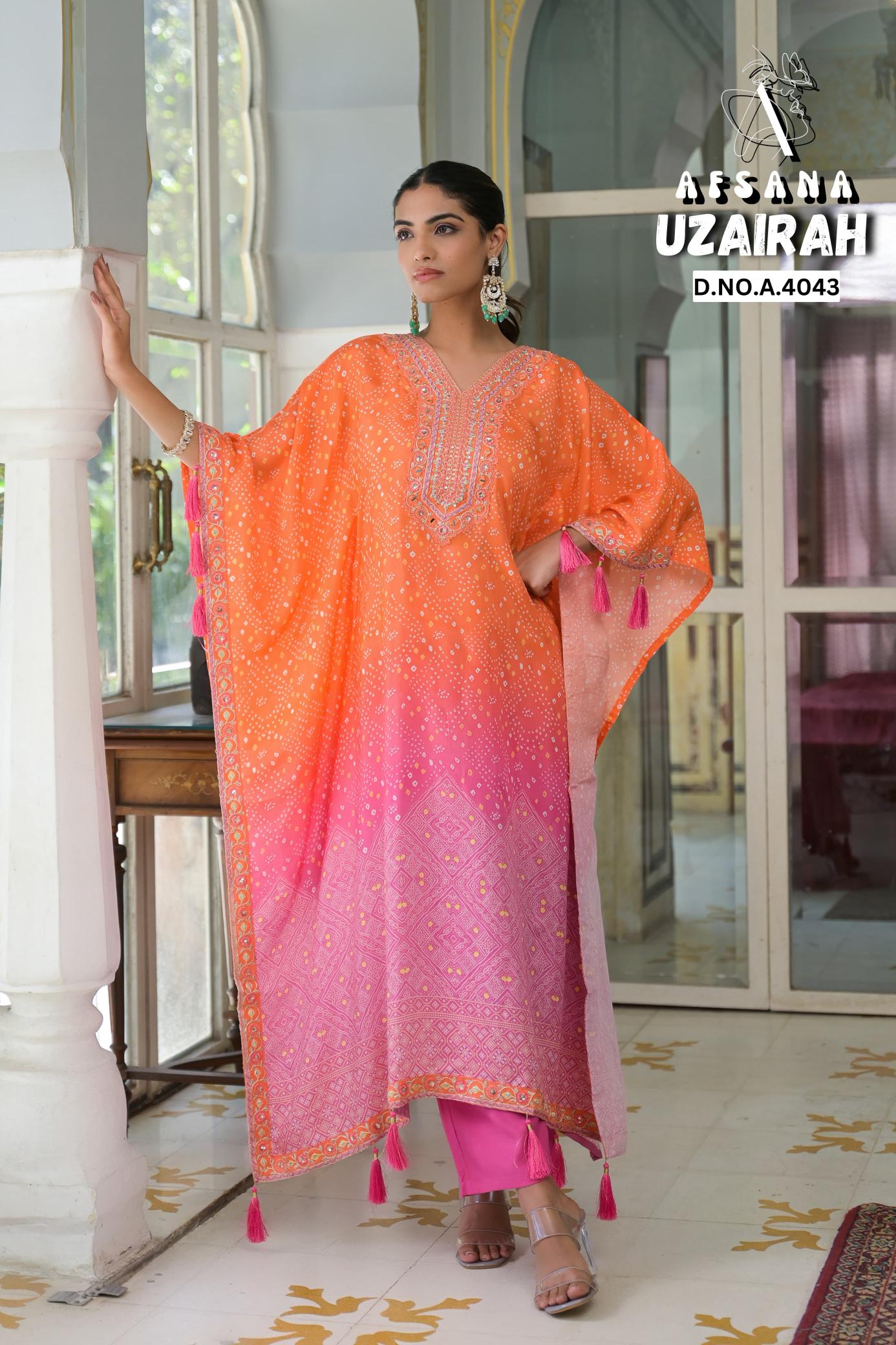 Afsana Uzairah catalog kaftan kurti online shopping india