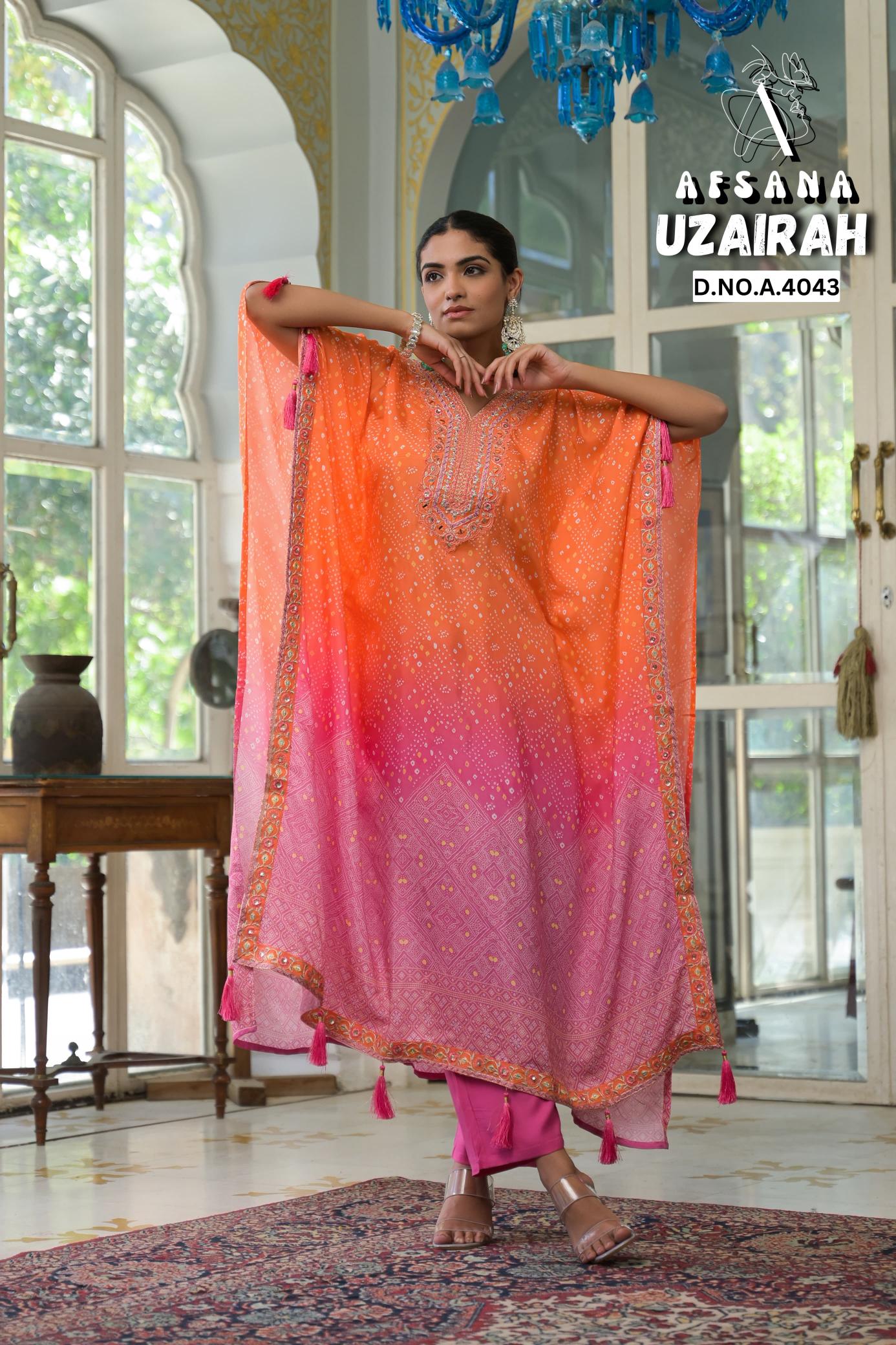 Afsana Uzairah catalog kaftan kurti online shopping india