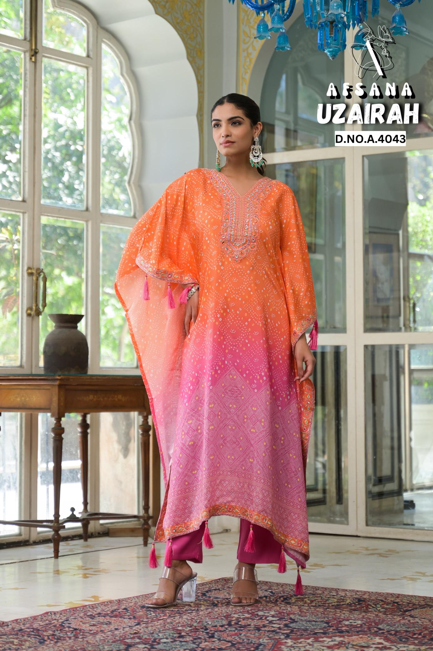 Afsana Uzairah catalog kaftan kurti online shopping india