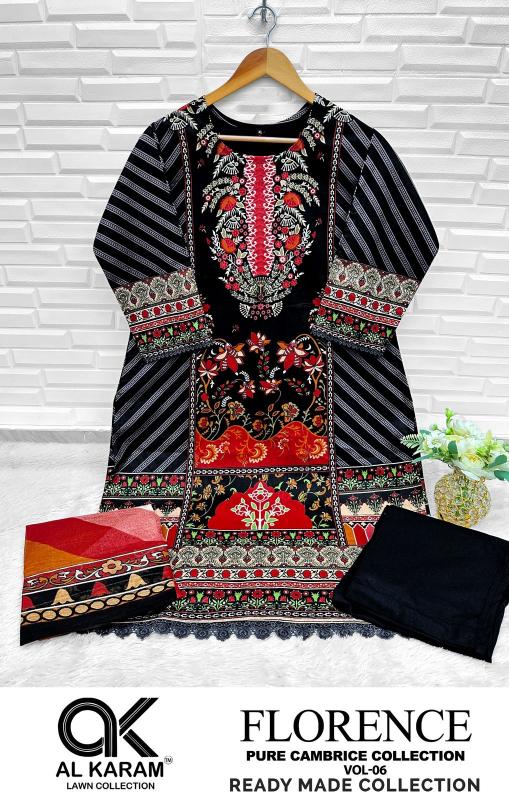 Alkaram Florence Vol-6 – Pakistani Karachi Kurti Pant With Dupatta - Wholesale Catalog