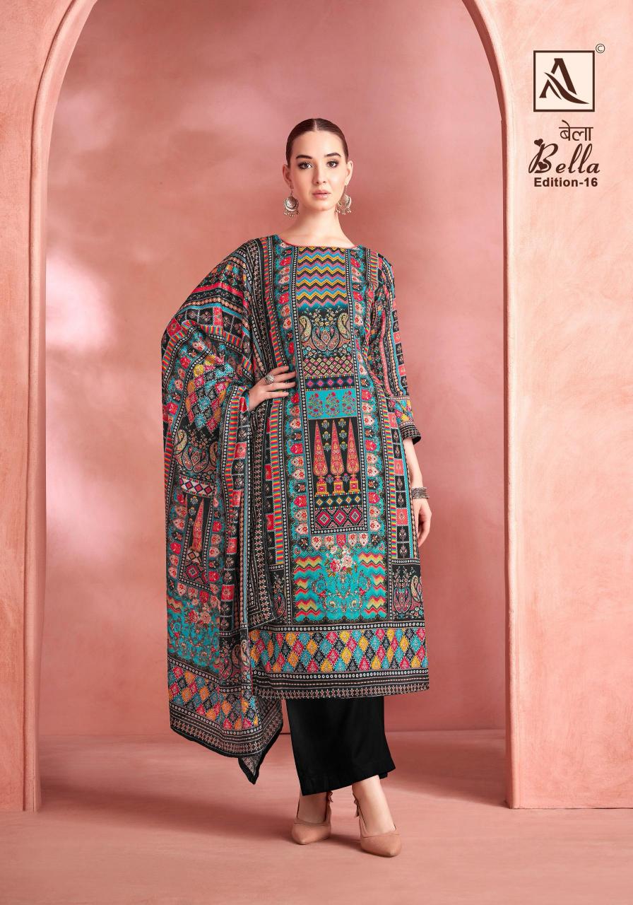 Alok Bella Vol 16 Catalog cheapest dress material surat