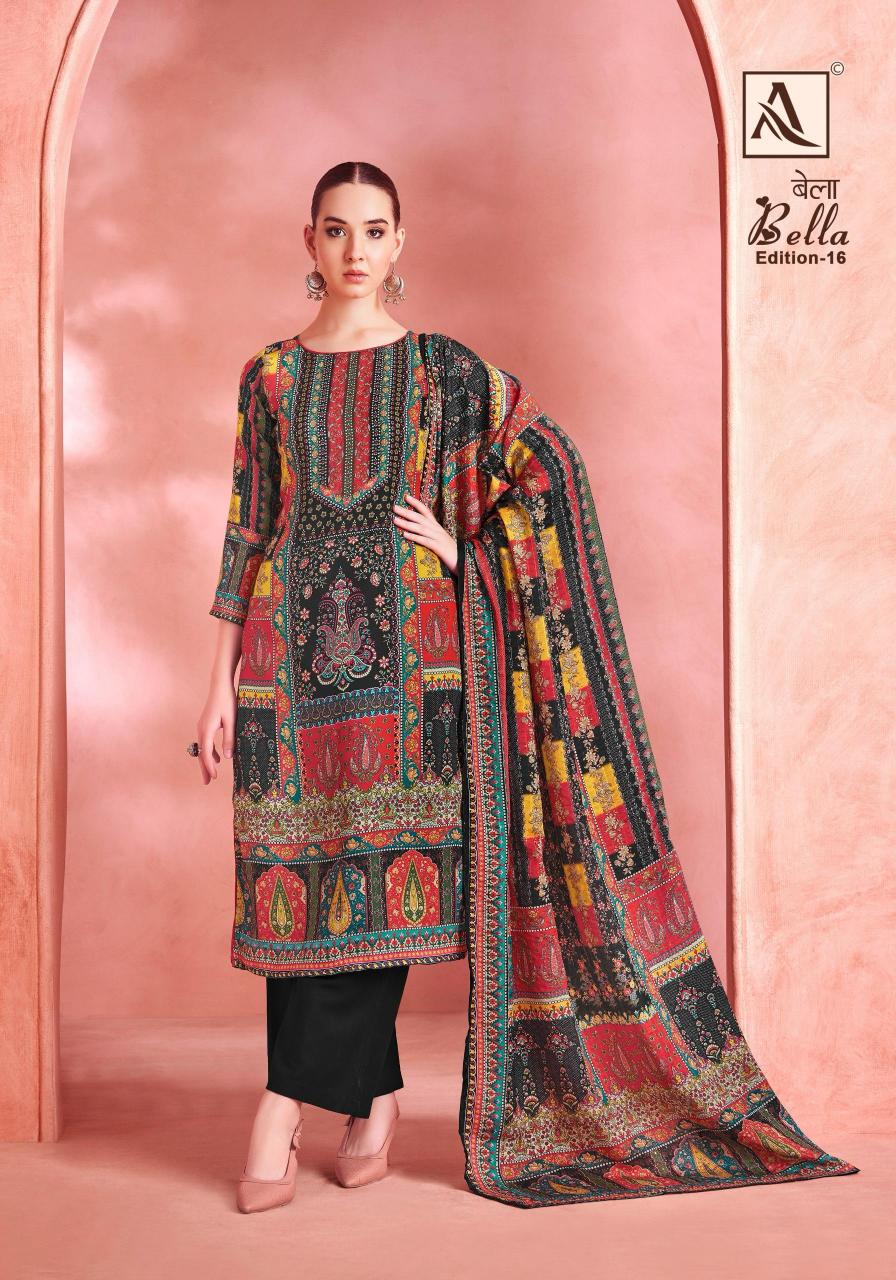 Alok Bella Vol 16 Catalog cheapest dress material surat