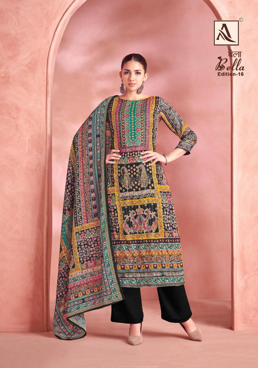 Alok Bella Vol 16 Catalog cheapest dress material surat