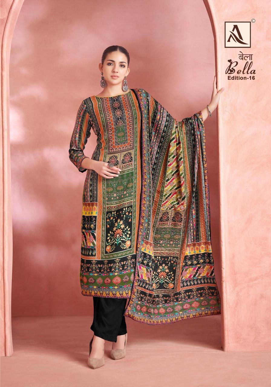 Alok Bella Vol 16 Catalog cheapest dress material surat