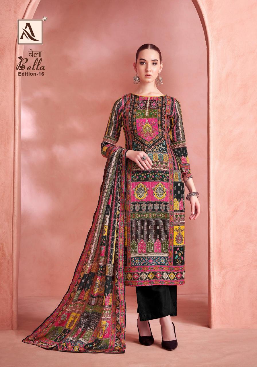 Alok Bella Vol 16 Catalog cheapest dress material surat