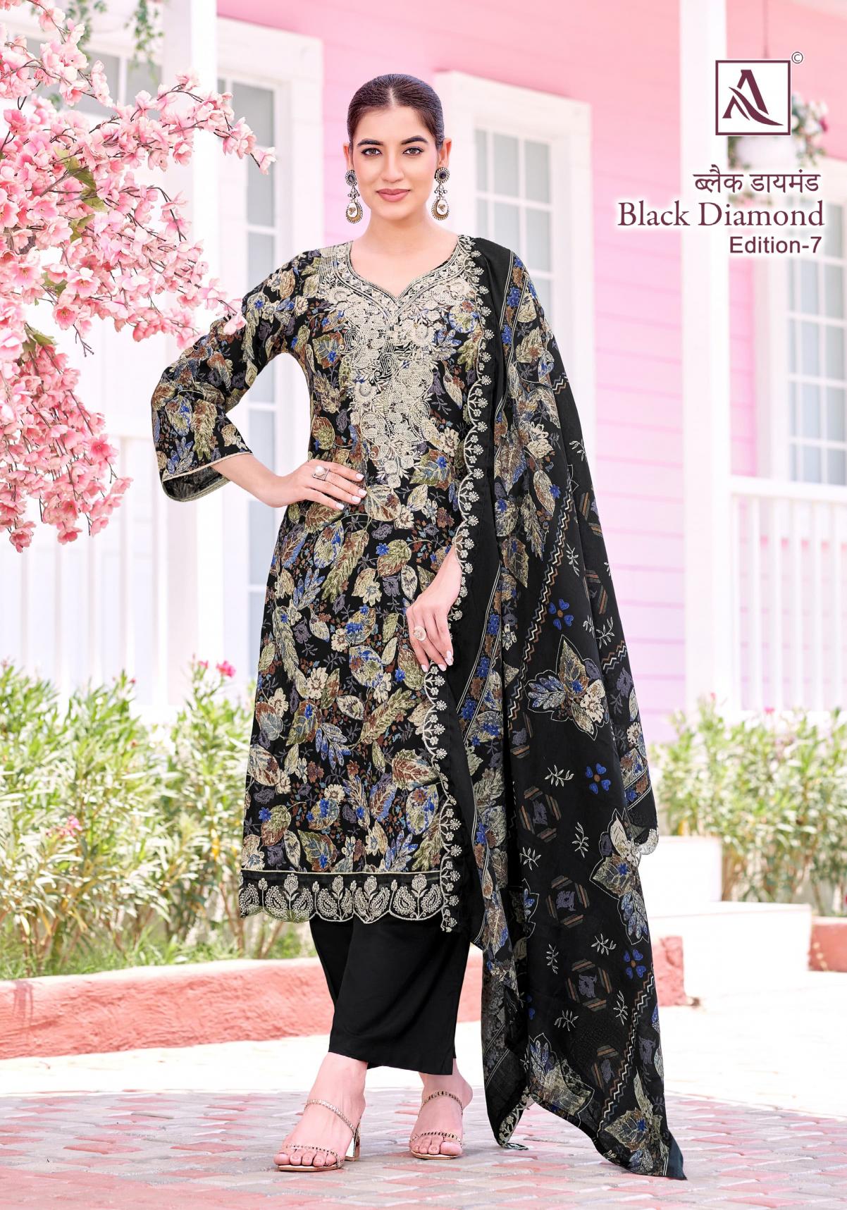 Alok Black Diamond Vol 7 Catalog designer dress material in surat