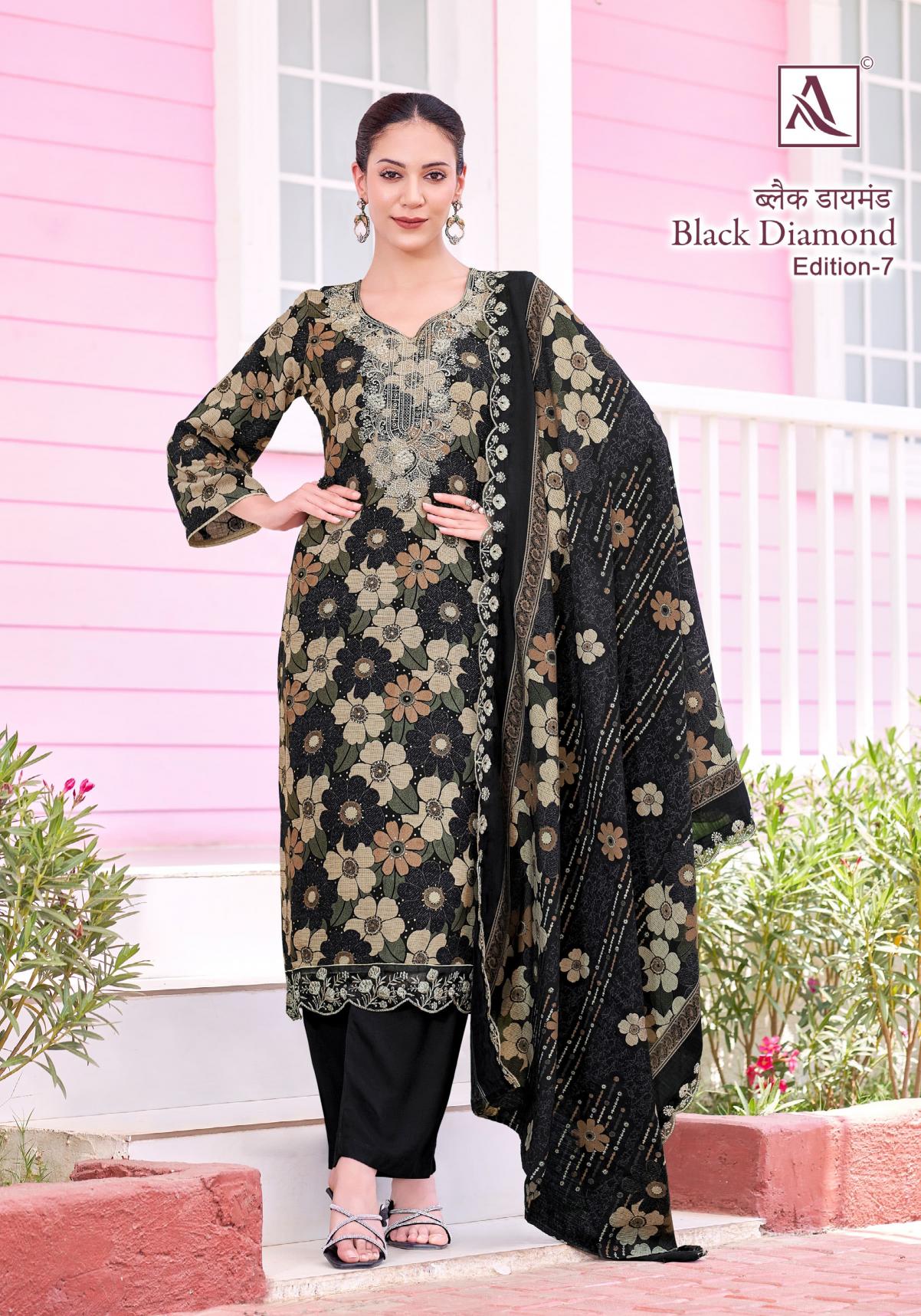 Alok Black Diamond Vol 7 Catalog designer dress material in surat