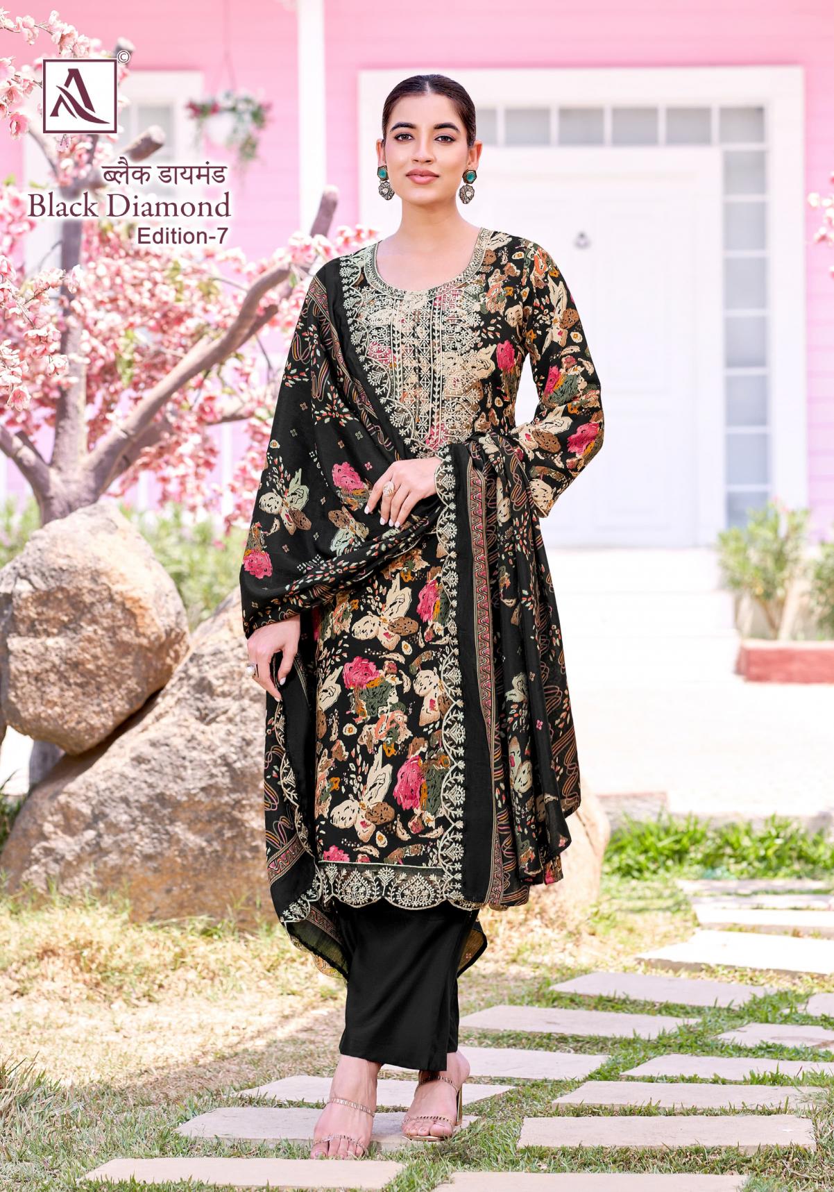 Alok Black Diamond Vol 7 Catalog designer dress material in surat