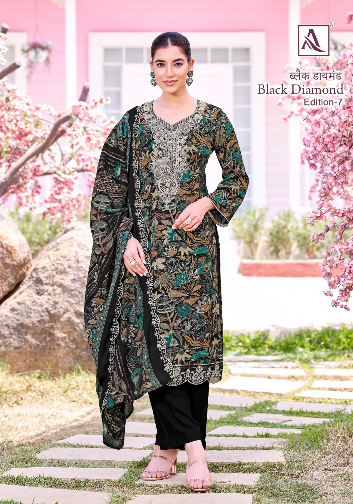 Alok Black Diamond Vol 7 Catalog designer dress material in surat