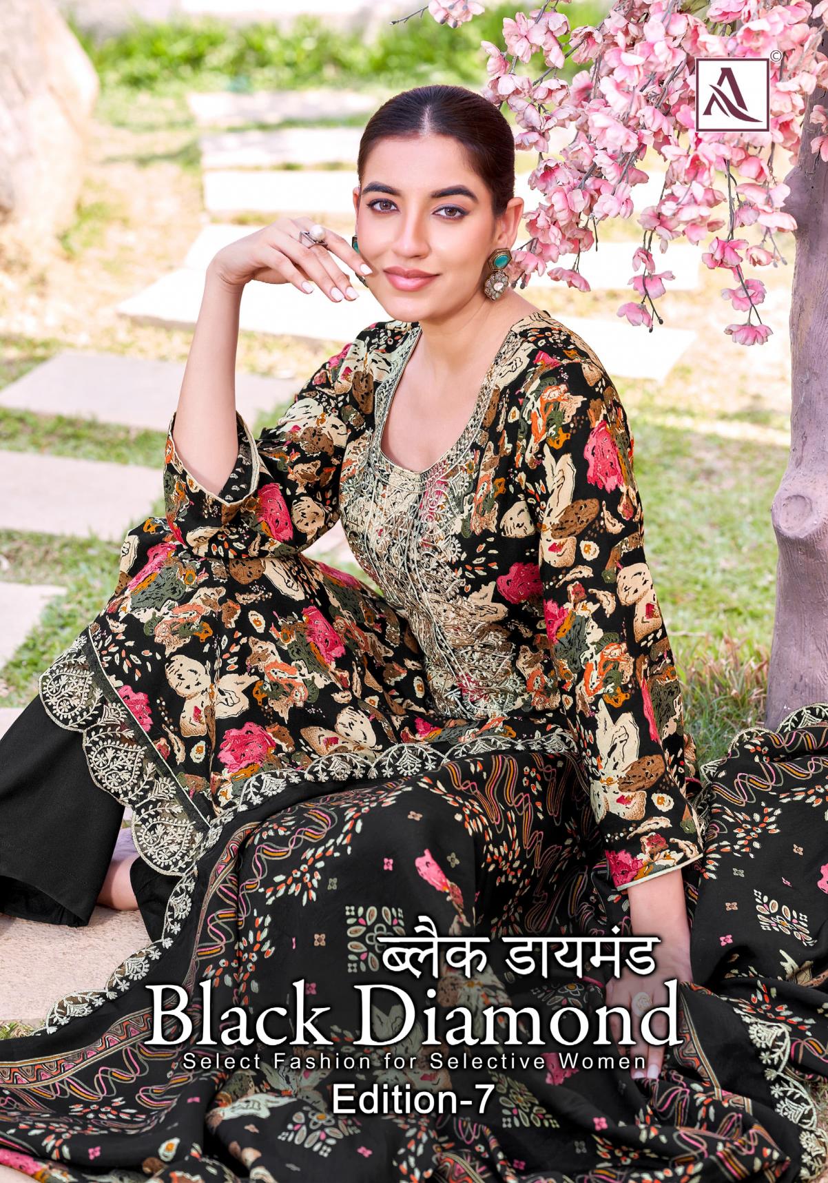 Alok Black Diamond Vol 7 Catalog designer dress material in surat