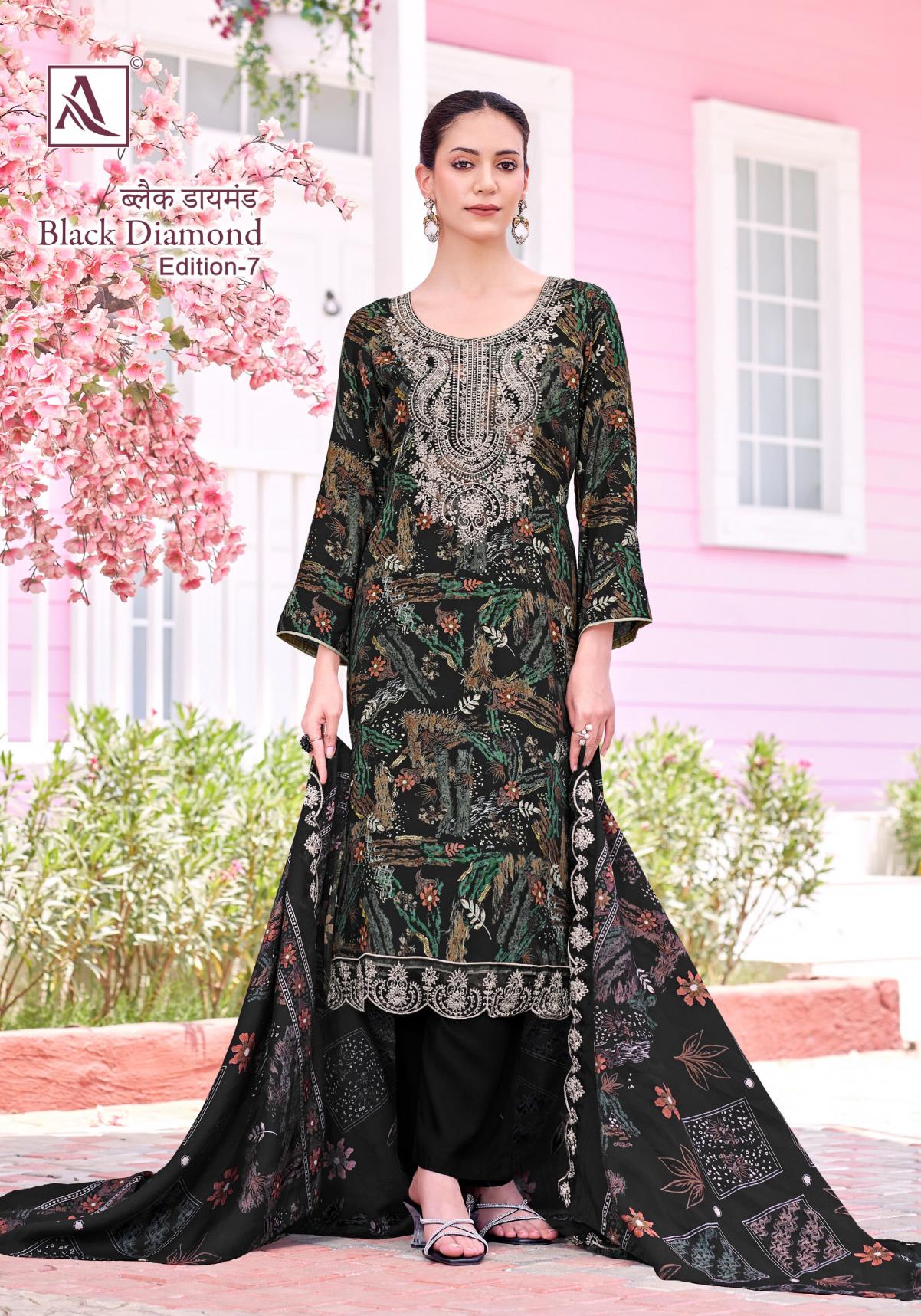 Alok Black Diamond Vol 7 Catalog designer dress material in surat