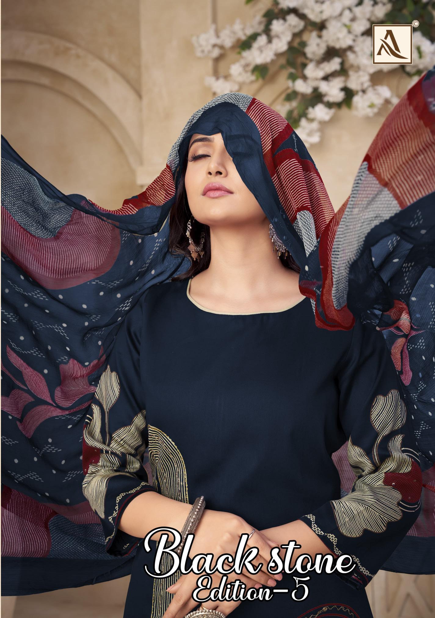 Alok Black Stone Vol 5 catalog dress material wholesale market