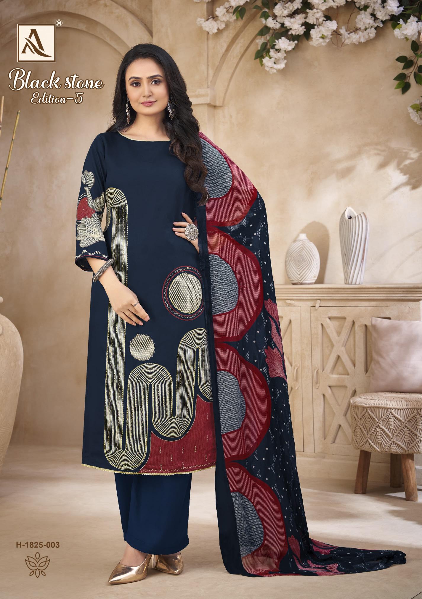 Alok Black Stone Vol 5 catalog dress material wholesale market